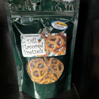 Bag of dill flavored pretzels