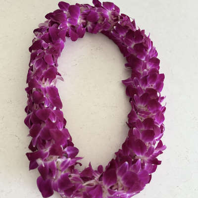 Double Bombay Orchid Lei