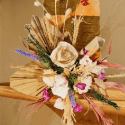 Modern Boho 3D Floral Canvas