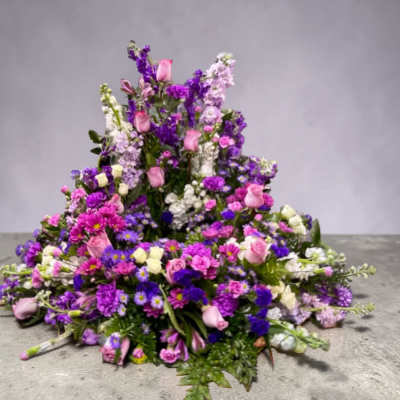 Perfectly Purple Cremation Wreath