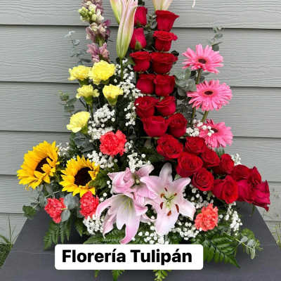 Arreglo de una vista flores surtidas 2