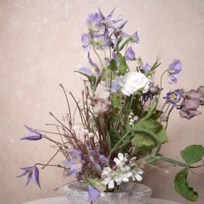 Purple ikebana on Madison Av