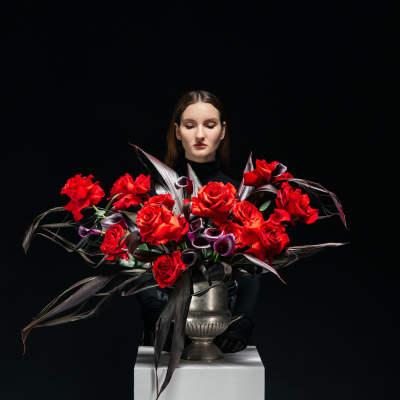 Red Authority Vase Arrangement