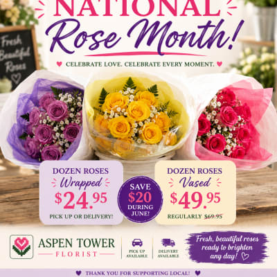 JUNE LONG STEM ROSE SPECIAL!!!