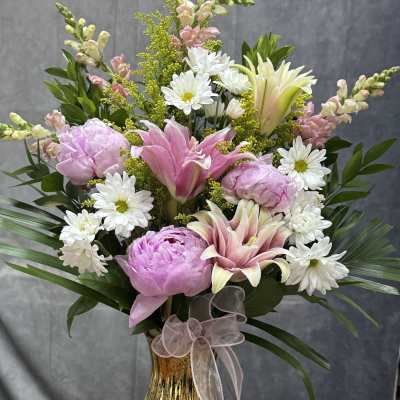 Peonies Garden Bloom Vase