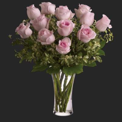 A Dozen Pink Roses