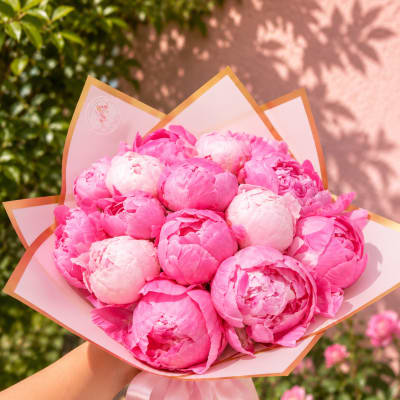 Flora's Peonies Paradise - Luxury Pink Peony Bouquet