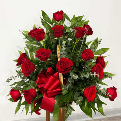 Red Sympathy Fireside Basket