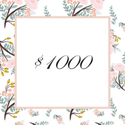 $1000 Deposit