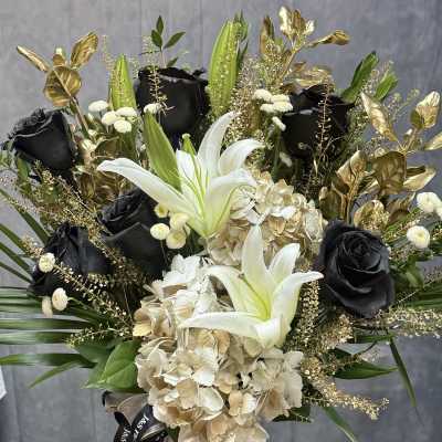 Midnight Gold Vase