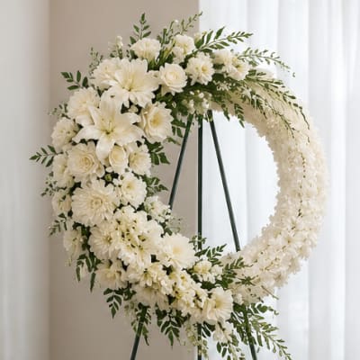 Timeless Love Funeral Wreath