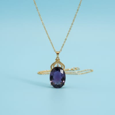Vintage inspired Amethyst necklace