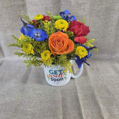 Get Well Flower Mug
