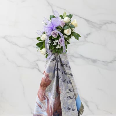 The Lord's Prayer Throw with Flowers