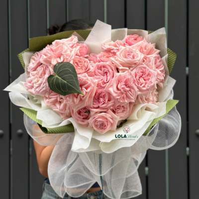 Pink Rose Heart