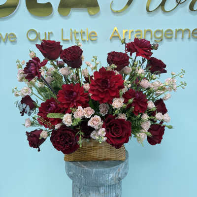Red Roses Basket Bundles