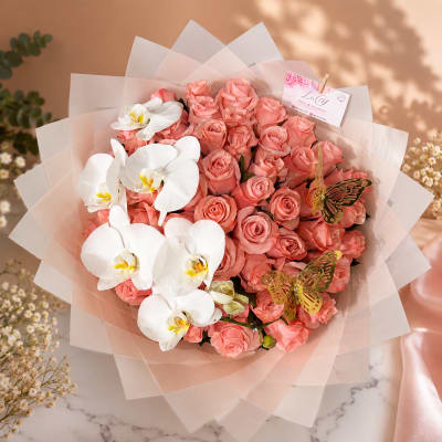 Blush orchid Elegante Bouquet
