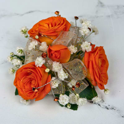 Citrine 4 Rose Wrist Corsage