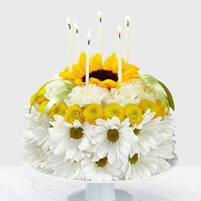 Yellow floral cake