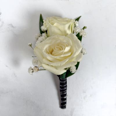 Onyx Boutonniere - With Wrap