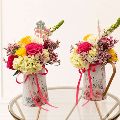 Mom's Floral Watering Can