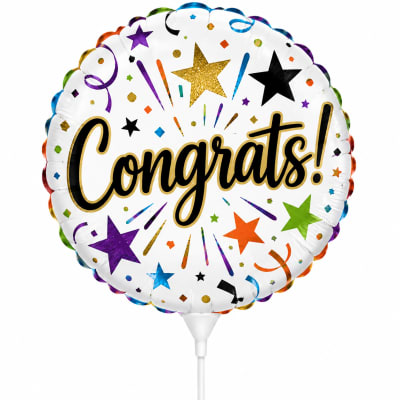 Congrats Balloon on a Stick