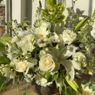 Floral en blanco