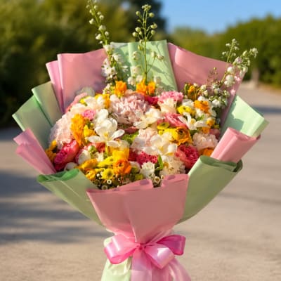 Pastel Garden Bloom Bouquet