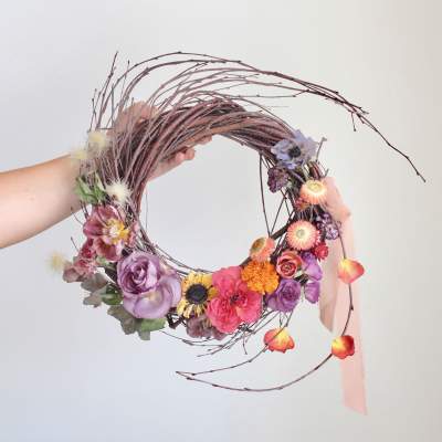 Spring Dried Floral Wreath
