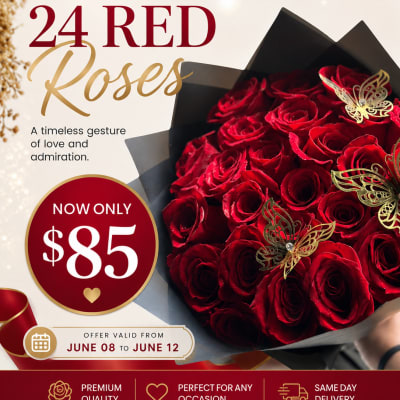 BUCHON BOUQUET 25 ROSES
