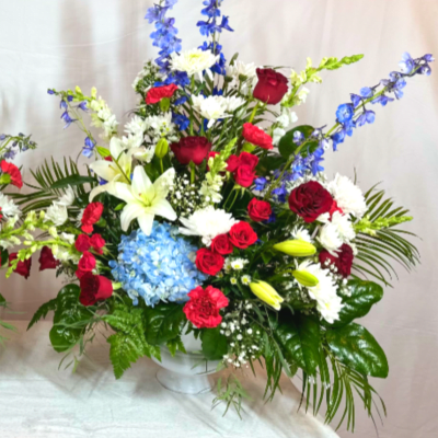 Thank you for your Service Standing Vase