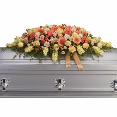 Warmest Remembrance Casket Spray by Teleflora