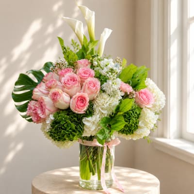 Amore Eterno Roses Bouquet - Light Pink