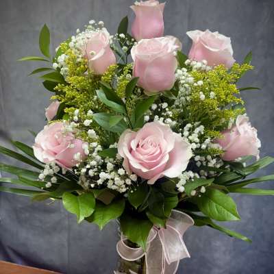 Pink Roses Vase