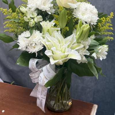 White Blooms Vase