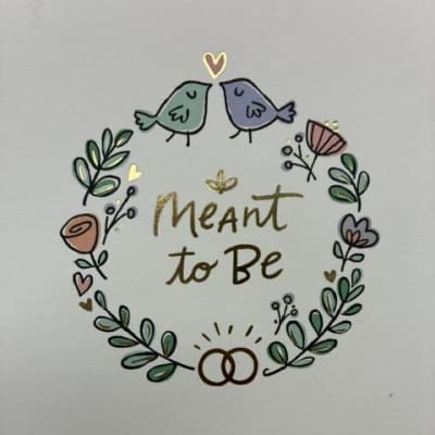 "Meant to Be" couple's card