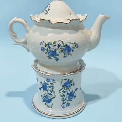 Blue Roses Vintage Tea Pot gift
