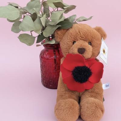 Poppy Bear with Eucalyptus