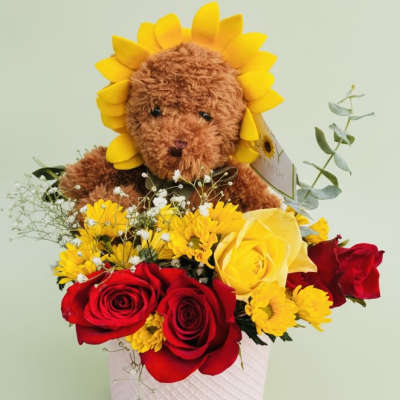 sunflower Bear bouquet