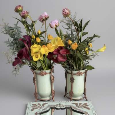 Custom Decor Duo -Calla Lilies and Peonies