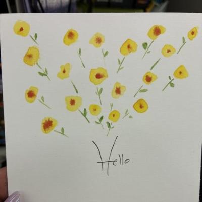 Hello w/flowers card