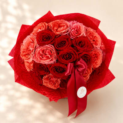 Amor's Crimson Embrace – Luxury Two Dozen Rose Bouquet