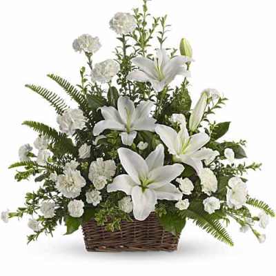 Peaceful White Lilies