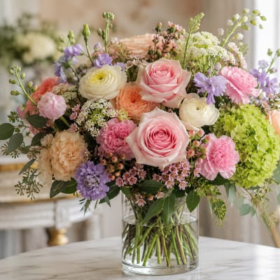 European Embrace of Flowers