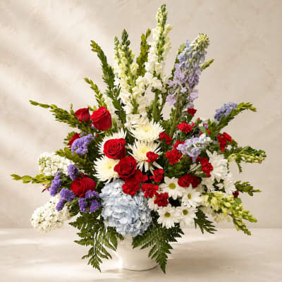 Bellona's Honor – Patriotic Sympathy Vase