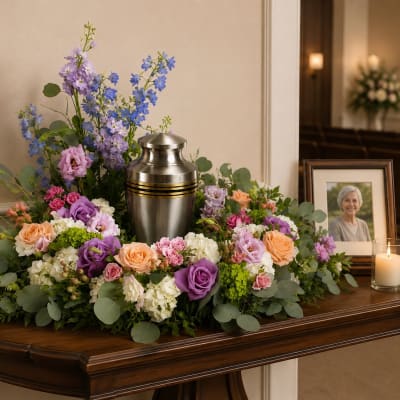 Sweet Remembrance Urn Arrangement