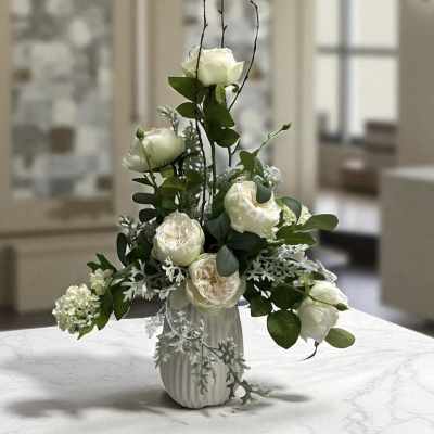 Silverleaf & Roses Silk Design