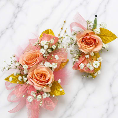 Coral Sunset Formal Set
