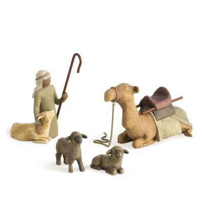 willow tree shepherd and stable animals