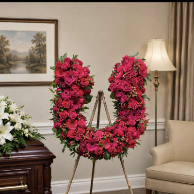 Red Horseshoe Easel